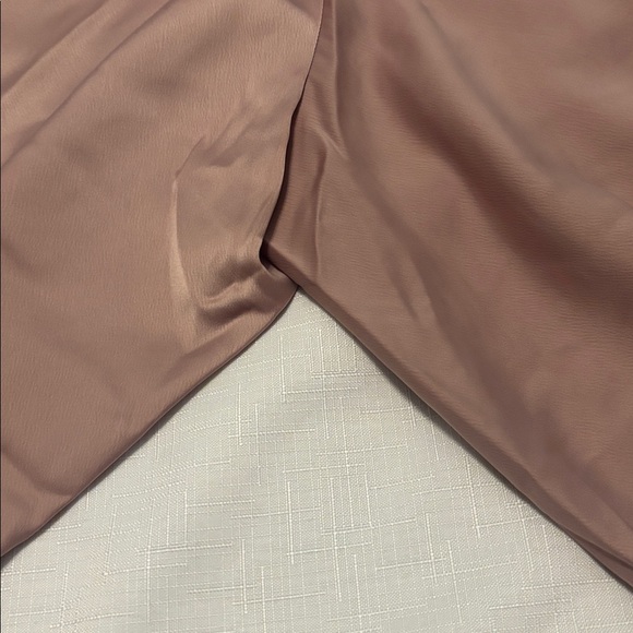 Joie Mauve Pink Wide Leg Satin Pull On Pants SZ 12 High Rise baggy work wear - Picture 10 of 12